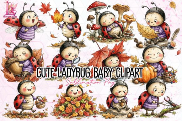 Download Cute Ladybug Baby Clipart PNG - Png Collection