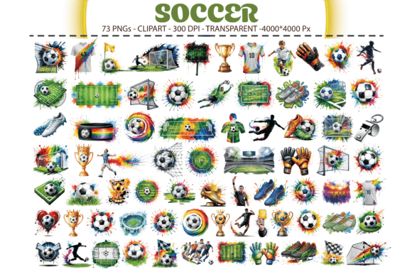 Download Soccer Clipart Bundle – 73 PNGs - Png Collection