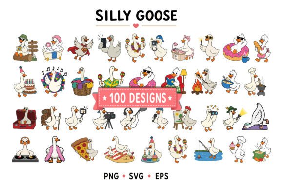 Download 100 Silly Goose Designs, 300DPI PNG - Png Collection
