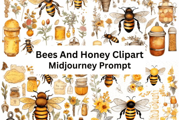 Download Bees and Honey Vector Clipart - Bees Collection