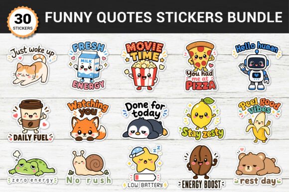 Download Funny Quotes Stickers Bundle - Quotes sticker Collection