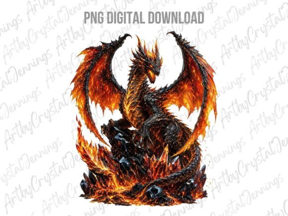 Download Mythical Fantasy Fire Dragon PNG - Png Collection