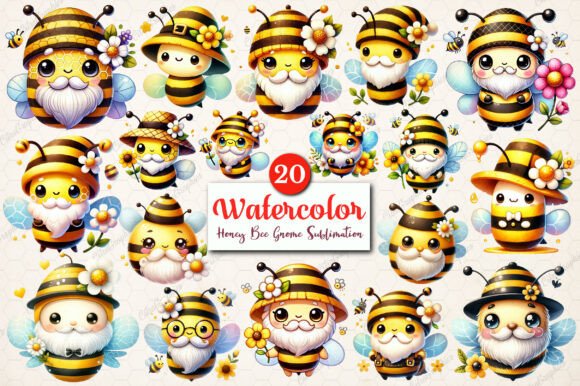 Download Watercolor Honey Bee Gnome PNG Clipart - Png Collection
