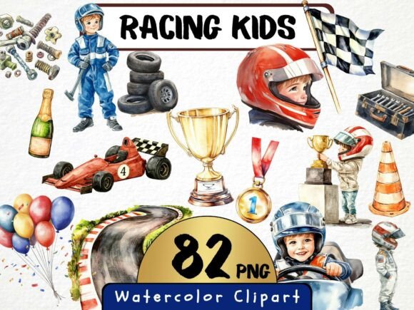 Download Racing Kids Watercolor Clipart 82 Pngs - Png Collection