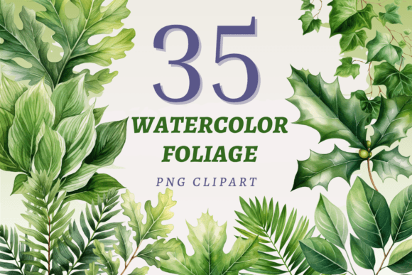 Download Watercolor Foliage PNG Bundle - Png Collection
