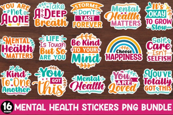 Download Mental Health Stickers PNG Bundle - Png Collection