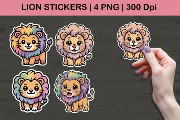Download Cute Pastel Lion Sticker PNGs - Png Collection