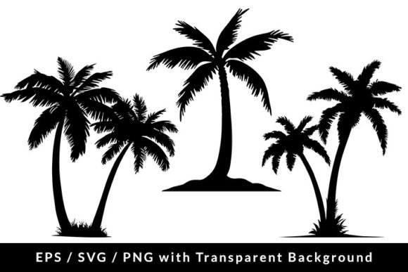 Download Palm Tree Silhouette Set SVG EPS PNG - Png Collection