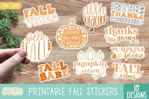 Download Fall Sticker Bundle - 10 PNG - Png Collection