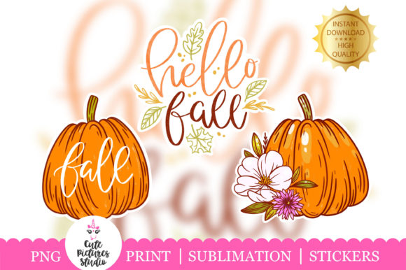 Download Hello Fall Sticker Bundle PNG - Png Collection