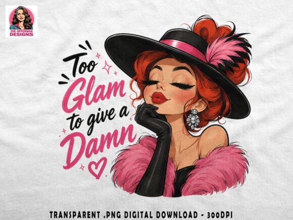 Download Too Glam to Give a Damn | Vintage PNG - Png Collection