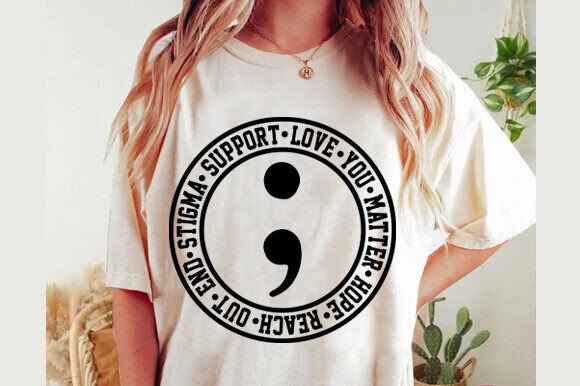 Download Semicolon Svg, Mental Health Png - Png Collection