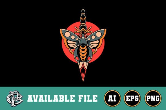 Download Butterfly Dagger T-shirt Design - Dagger Collection
