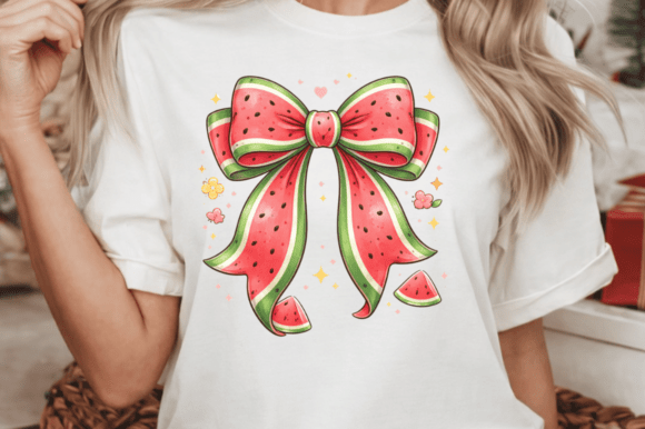 Download Watermelon Coquette Bow Summer PNG - Png Collection