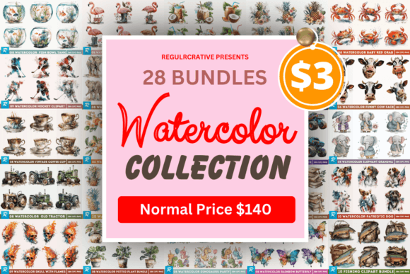 Download The Biggest Watercolor PNG Bundle - Png Collection
