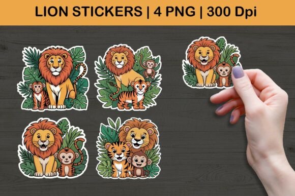 Download Cute Lion Jungle Sticker PNGs - Png Collection