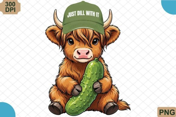 Download Funny Highland Cow Pickle Hat Png - Png Collection