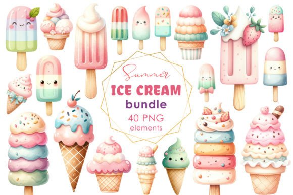 Download Whimsical Ice Cream Bundle - PNG Clipart - Png Collection
