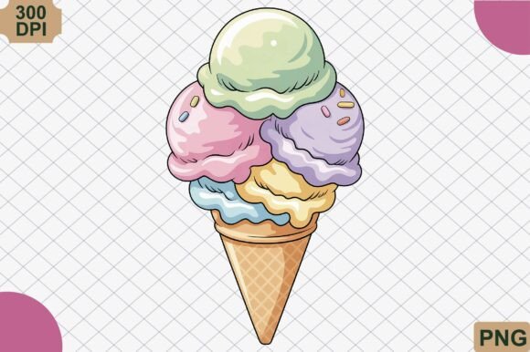 Download Pastel Ice Cream Cone PNG - Png Collection