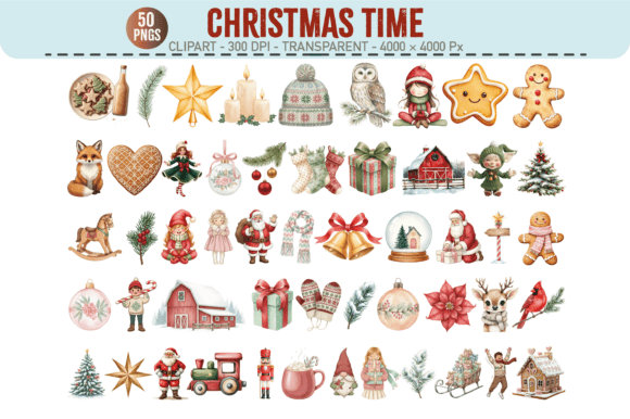 Download Christmas Time Clipart – 50 PNGs - Png Collection