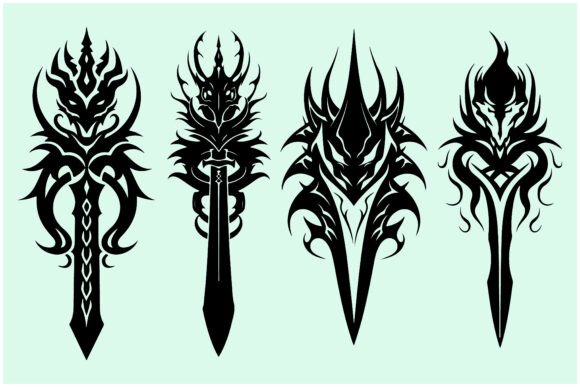 Download Dragon Dagger Sword Silhouettes - Dagger Collection