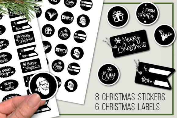 Download Christmas Gift Stickers and Labels PNG - Png Collection