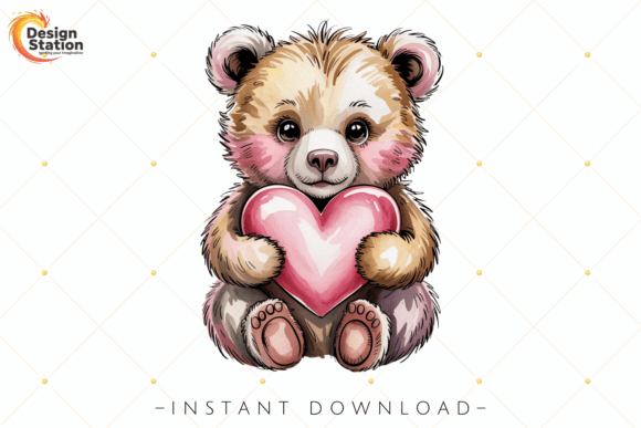 Download Cute Valentine Bear PNG Sublimation - Png Collection