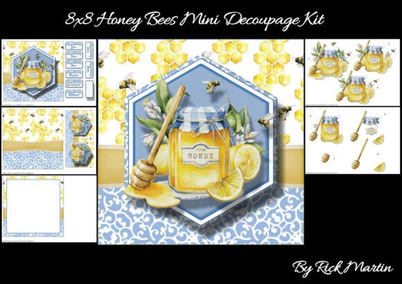 Download 8x8" Honey Bees Mini Cardmaking Kit - Bees Collection