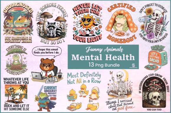 Download Funny Animals &amp; Mental Health Png Bundle - Png Collection