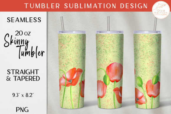Download Red Poppy Tumbler Sublimation PNG Design - Png Collection