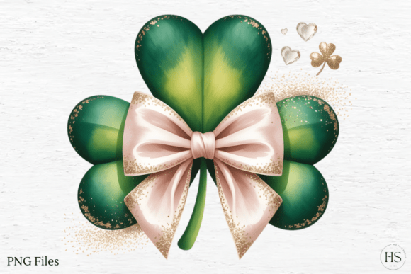 Download Pink Coquette St Patrick Clover Bow PNG - Png Collection