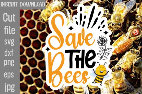 Download Save the Bees SVG Cut File - Bees Collection