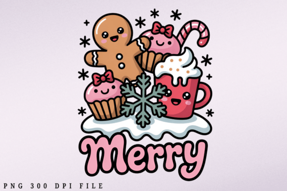 Download Kawaii Christmas Design PNG Design - Png Collection