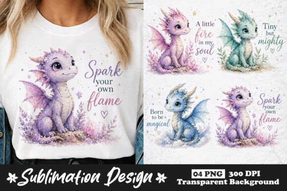 Download Cute Baby Dragon Sublimation PNG Designs - Png Collection