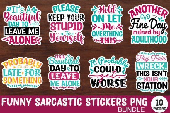 Download Funny Sarcastic Stickers PNG Bundle - Png Collection