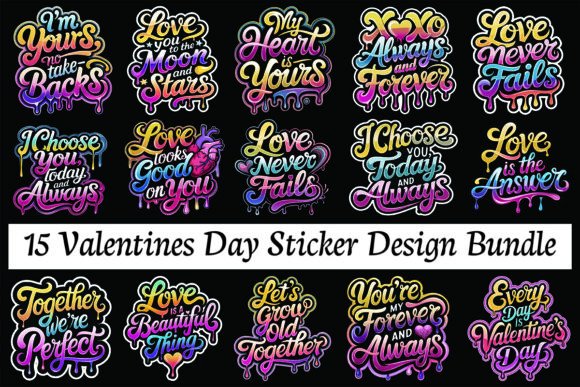 Download Valentine's Day Sticker Bundle, PNG - Png Collection