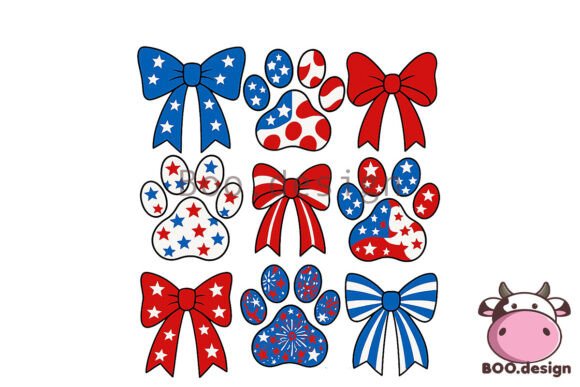 Download Fourth of July Paw and Bow PNG - Png Collection
